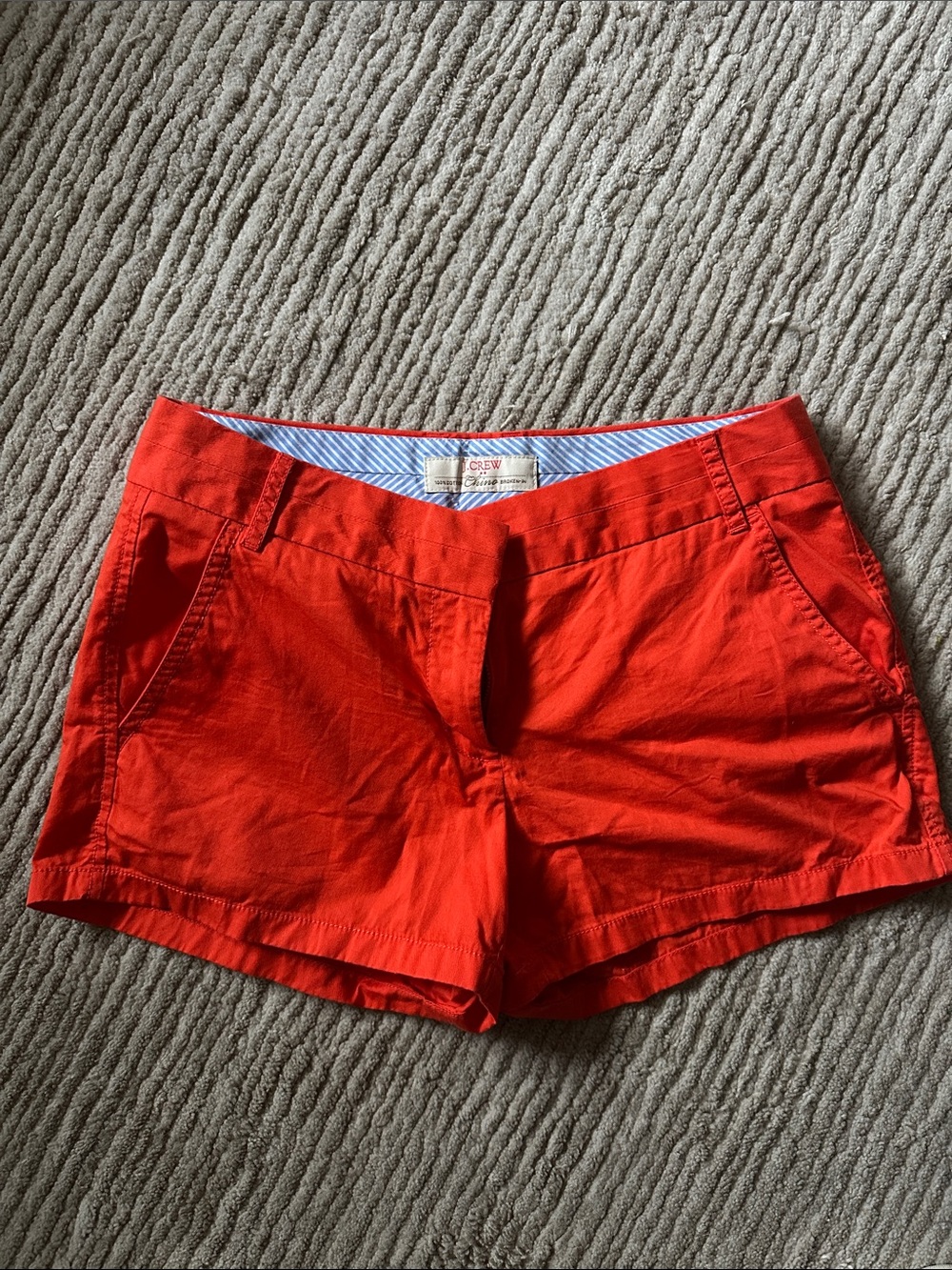 J. Crew Women's Bright Orangish Red Chino Bermuda Shorts